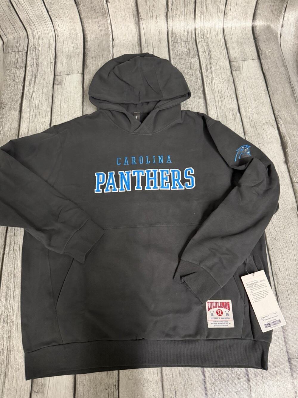 NWT Men’s Lululemon Carolina Panthers Steady State Pullover Hoodie XL Black